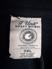 G-Unit Heavy Weight Full-Zip Hoodie Men’s Size 3XL Black