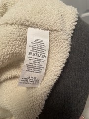 L.L.Bean Full Zip Sherpa-Lined Hooded Hoodie w/ Pockets Gray Men’s XXL-Tall