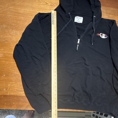 Champion Men’s 5XL Black Quarter-Zip Pullover Hoodie Embroidered Logo