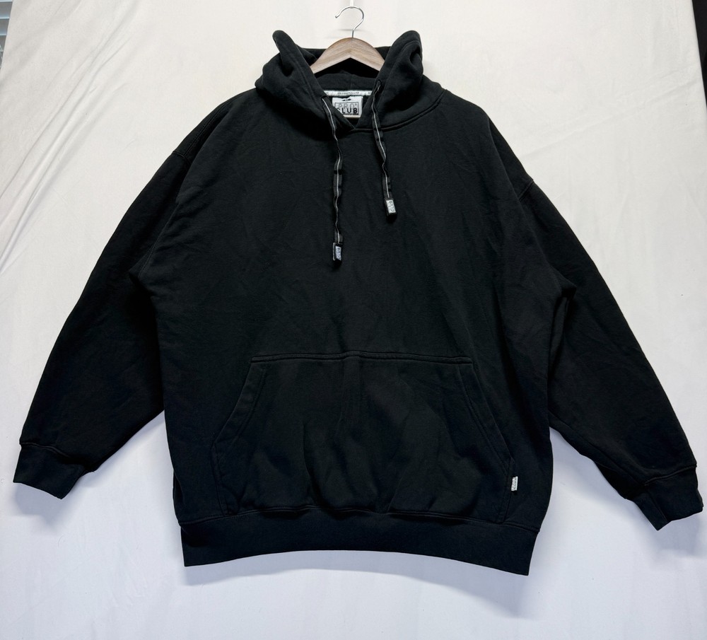Pro Club Heavyweight Hoodie Mens XL Black Cotton Fleece Lined Ribbed Pullover