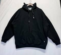 Pro Club Heavyweight Hoodie Mens XL Black Cotton Fleece Lined Ribbed Pullover
