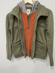 Billabong Green/Gray Hooded Full Zip Button Front Hoodie Men’s Regular S/P
