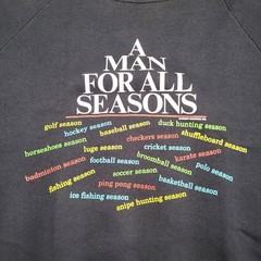 Vintage 90s “A Man For All Seasons” Funny Sweatshirt Mens XL Dad Joke