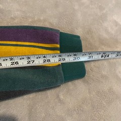 Cotton On Loose Fit Sweatshirt Mens Medium Green Purple Yellow Striped Crewneck