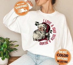 Love Man With Beard Christmas Sweatshirt Holiday Apparel Gift Top Men Women