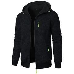 Men Hooded Sports Cardigan Jacket Casual Sweatshirt Baseball Hoodies Winter Fall