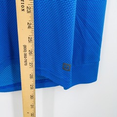 Layer 8 Qwick Dry Performance Hoodie Men L Blue Athletic Gym Workout Lightweight