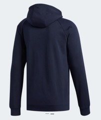 adidas 3 Stripes Essentials Hoodie Mens Small Linear Logo Legend Ink Blue FL4839