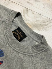 Vivienne Westwood Anglomania Sweatshirt Big Logo Orb Men SZ S Gray