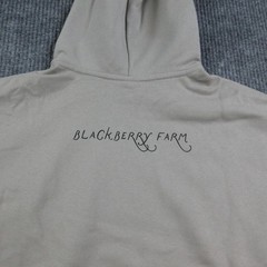 Blackberry Farm Hoodie Mens M Gray Pullover Hooded Graphic Fleece Oversized NWOT