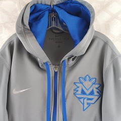 Nike Therma Fit Men’s Gray Full Zip Hoodie Athletic Pullover Size L