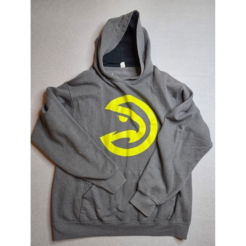 Source Unknown Hoodie Men’s Large Gray Hawks Graphic Long Sleeve Kangaroo Pocket
