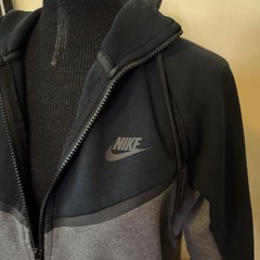 Nike Tech Fleece M Blue Gray Men’s Hoodie Double Zipper