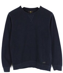 LEE Sweatshirt Mens M (MEDIUM) Pullover Crew Neck Dark Blue Logo