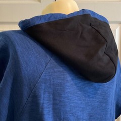 Men’s Spalding Pullover Hooded Royal Space Dyed Athletic Hoodie Blue Size XL