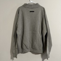Size XL – FOG Essentials Mock Neck Pullover Sweatshirt Dark Heather Oatmeal