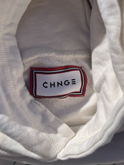 Men’s CHNGE Hoodie White Grow Learn S BOHO Hippie Spiritual Manifest Sustainable