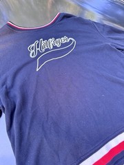 Tommy Hilfiger Mens Pullover Sweatshirt Size L Large Navy Blue Red White Trim