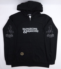 Dungeons & Dragons Hoodie Adult Large Embroidered Zip Jacket BoxLunch Black D&D