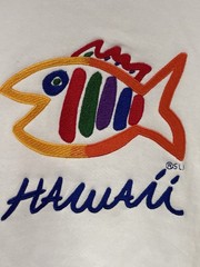 Vintage 90s SGT. Leisure Maui Fish Crewneck White Medium