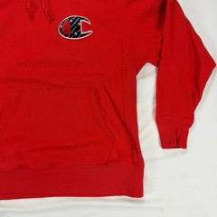 Champion Reverse Weave Red Hoodie Mens Large Embroidered Logo Athletic Fit