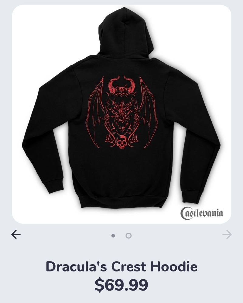 Castlevania official hoodie Komani Dracula’s crest USA seller