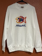 Vintage 90s SGT. Leisure Maui Fish Crewneck White Medium