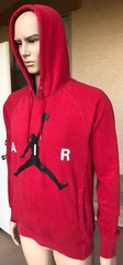 Vintage Air Jordan Red Bred Hoodie Sweatshirt Indonesia Size Medium Big Logo