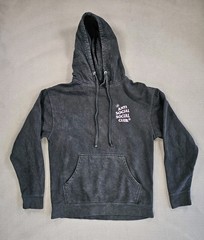 Anti Social Social Club “Coral Crush” Black Hoodie Sweatshirt Faded Size Medium