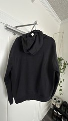 Jordan Men’s L Black Fleece Full Zip Hoodie Solid Logo Hooded Pockets