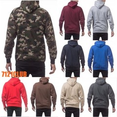 PRO CLUB HOODIE PULLOVER ProClub Men’s Heavyweight Plain Hooded Sweatshirt S-7XL