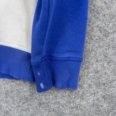 Calvin Klein Jeans Sweatshirt Mens Small Blue White Colorblock Logo Fleece