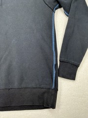 555 Soul Hoodie Large Black Henley Button Pullover Y2K Streetwear Mens