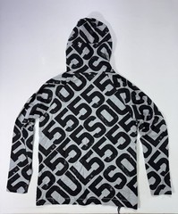 Triple Five Soul 555 Size Medium NWT Hoodie Sweatshirt Grey Black Logo AOP