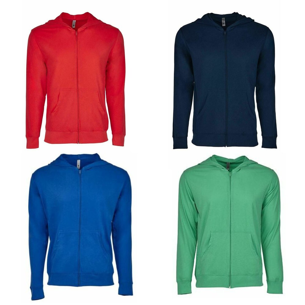 Men’s Sweatshirt Hoodie Lightweight “NEXT LEVEL” Full Zip Hooded Jacket -Unisex