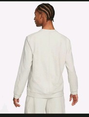 Nike Yoga Crew Neck Pullover Sweatshirt Mens Dri FIT – Light Bone Ivory Sz Med