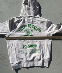 Men’s CHNGE Hoodie White Grow Learn S BOHO Hippie Spiritual Manifest Sustainable