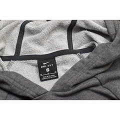 Nike Dri-FIT Hoodie Mens Medium Gray Pullover Hidden Pocket Sweatshirt Athletic