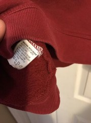 Men’s Deep Red Arrow 1/4 Zip Sweatshirt Size XXL
