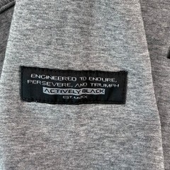Actively Black Mens 4X Gray Logo Hoodie Sweatshirt Performance Pullover Stretch