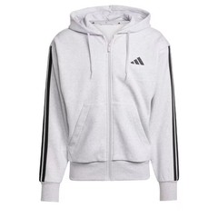 adidas men Essentials 3-Stripes Fleece Hoodie