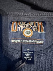 Duluth Trading Heavyweight Quarter Zip Sweatshirt Mens L Navy Cotton Workwear