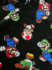 Super Mario Pullover Quilted Plush Fleece kidcore Hoodie Black Size ” One Size”