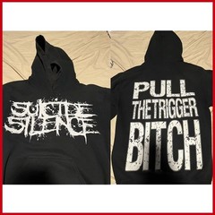NEW!!! Suicide Silence Pull The Trigger Reprint Gildan Hoodie All Size S-3XL