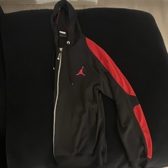 Air Jordan Men’s M Black/Red Colorblock Zip Hoodie Jumpman Logo