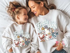 Snowman Christmas Sweatshirt Winter Holiday Apparel
