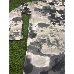 US Army Mens Gray Digital Camo Performance Hoodie Long Sleeve Shirt 1XL