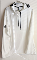Adidas A530 Textured Mixed Media Hooded Sweatshirt Size Large New with Tag