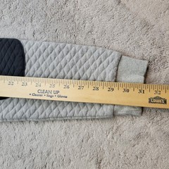 Barstool Sports Hoodie Mens Large Gray Quilted Pullover Pocket Elbow Patches