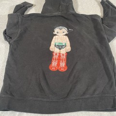 Bait Astro Boy Mens Large Hoodie All Over Print Black Hoodie Pullover – Rare